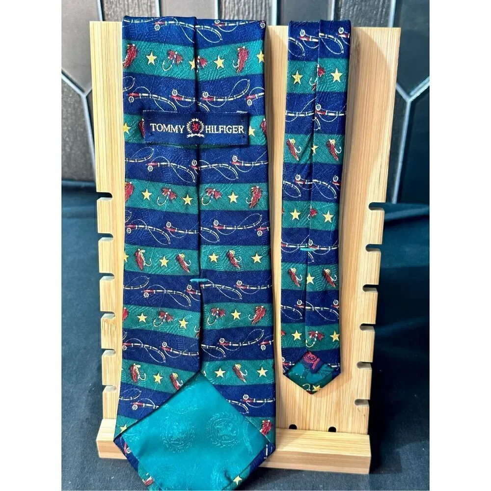 Tommy Hilfiger 100% silk tie fishing lures - made in the USA